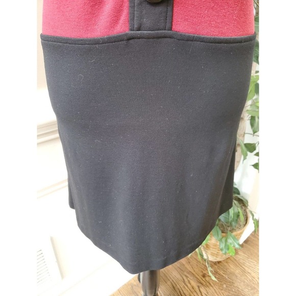 Maggy London Women's Black & Red Rayon Mock Neck Sleeveless Knee Length Dress 6 - Picture 4 of 9